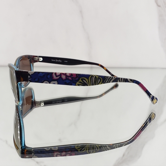 Vera Bradley Sunglasses Rheba CS African Violet 55mm Tortoise Shell Shield UV400 - Picture 4 of 5